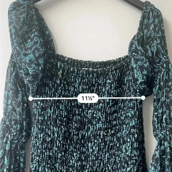 Misa Los Angeles Rashida Maxi Dress - Green Floral on Black- Size S - Picture 15 of 16